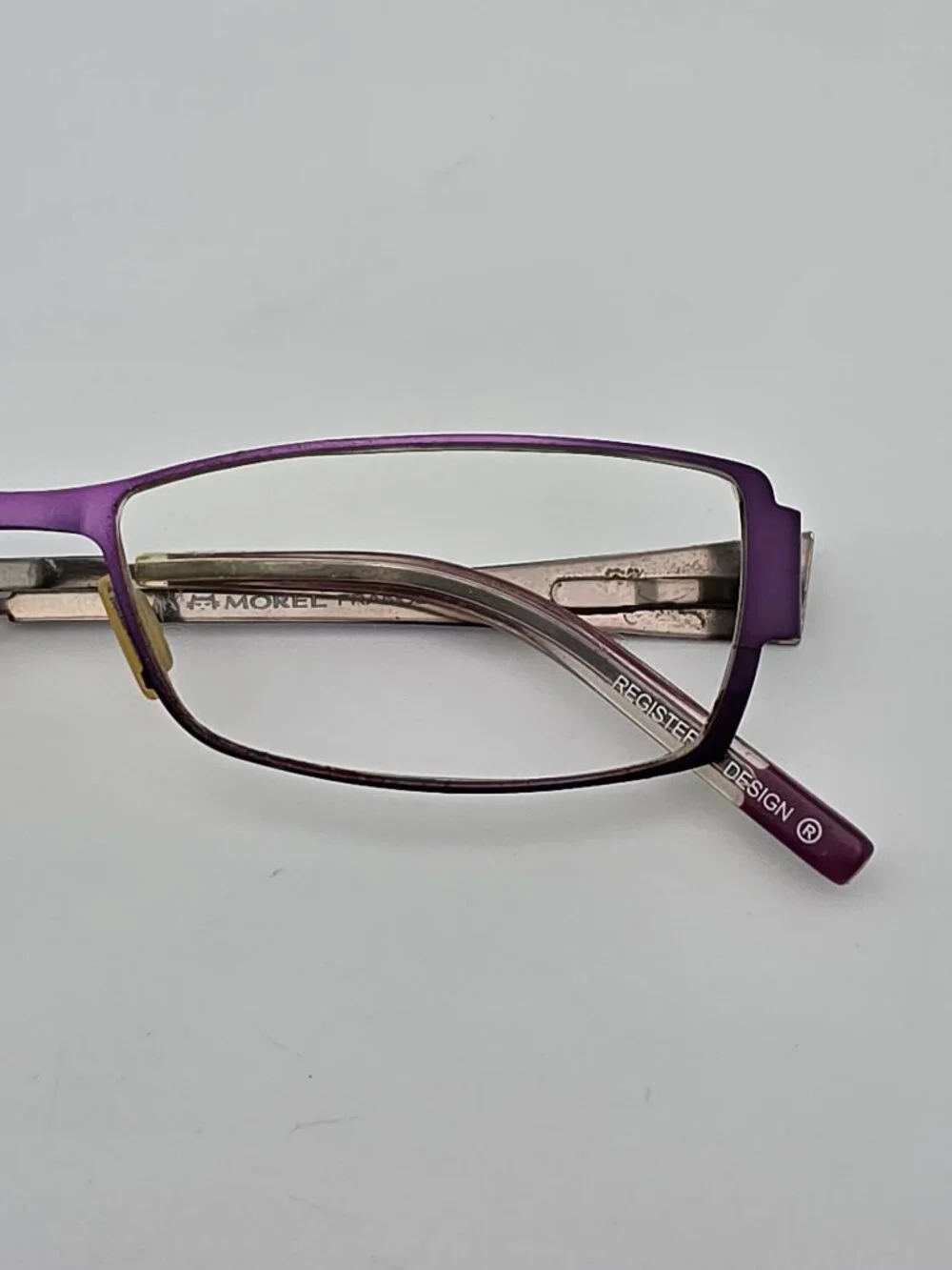 Morel Lightec 6589L PC 001 Purple Eyeglasses Frame w/ Flexhinge and Case France